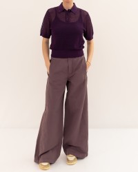 Tela - Polo Cimbra Viola Donna F40016 N001 P26