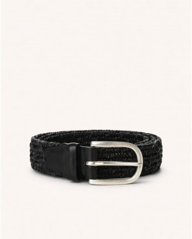 Orciani - Cintura Classica Melange Pelle/Lana Antracite Uomo U07556 MLG ANT CON