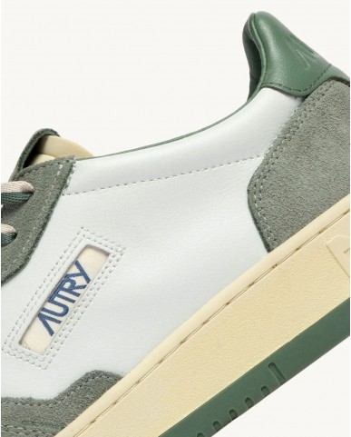 Autry - Men's Two-Tone Dark Green Leather/Suede Medalist Shoe AULM BW02 CON