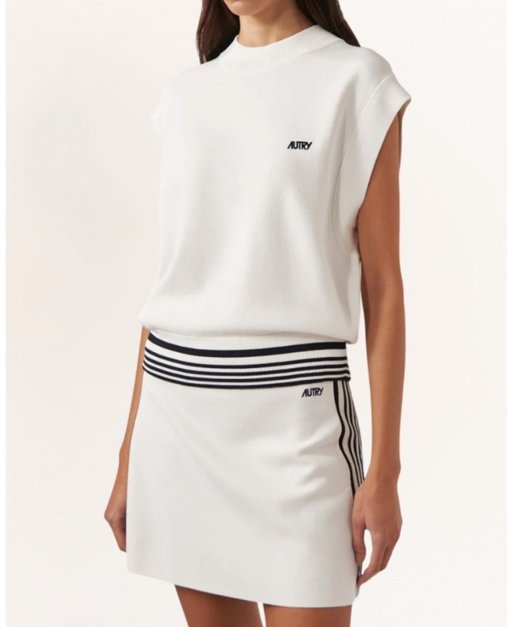 Autry - Top Girocollo Bianco Donna VEPW 030W P26