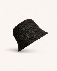 Ibeliv - Cappello in Rafia Andao Nero Donna ANDAO BLACK CON