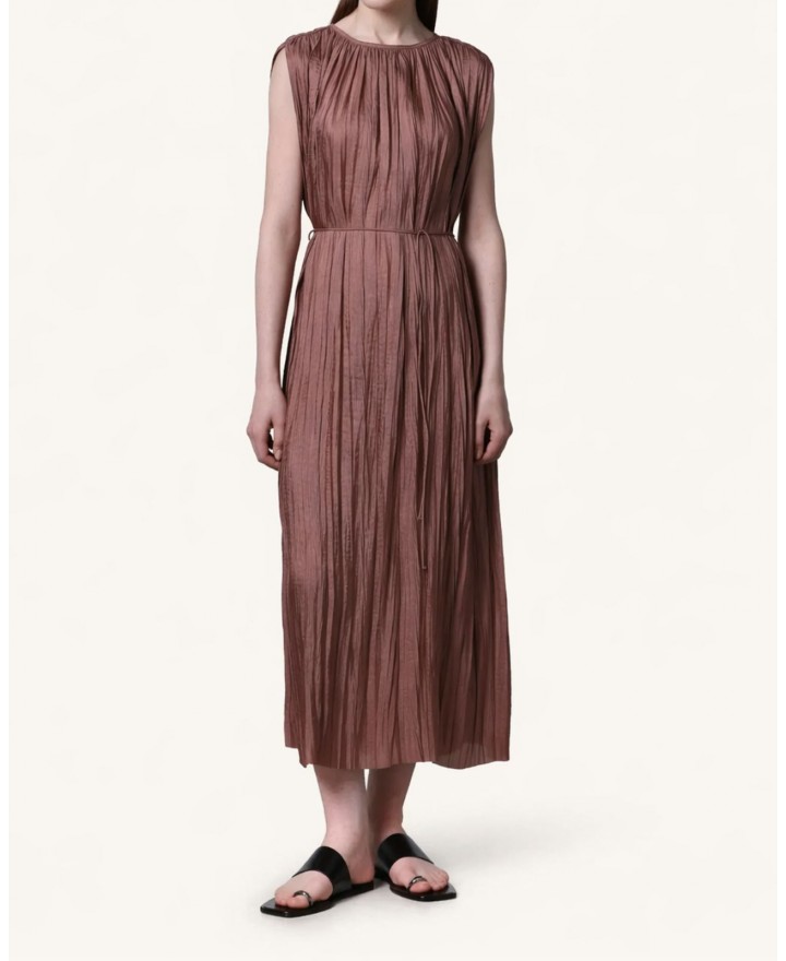 Roberto Collina - Women's Mauve Pleated Dress A57033 76 MOUVE P26