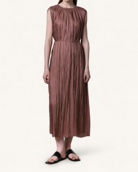 Roberto Collina - Women's Mauve Pleated Dress A57033 76 MOUVE P26