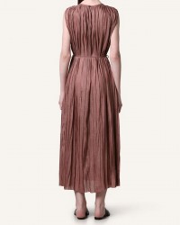 Roberto Collina - Women's Mauve Pleated Dress A57033 76 MOUVE P26