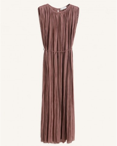 Roberto Collina - Women's Mauve Pleated Dress A57033 76 MOUVE P26