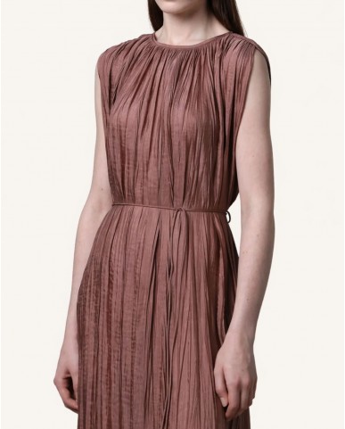 Roberto Collina - Women's Mauve Pleated Dress A57033 76 MOUVE P26