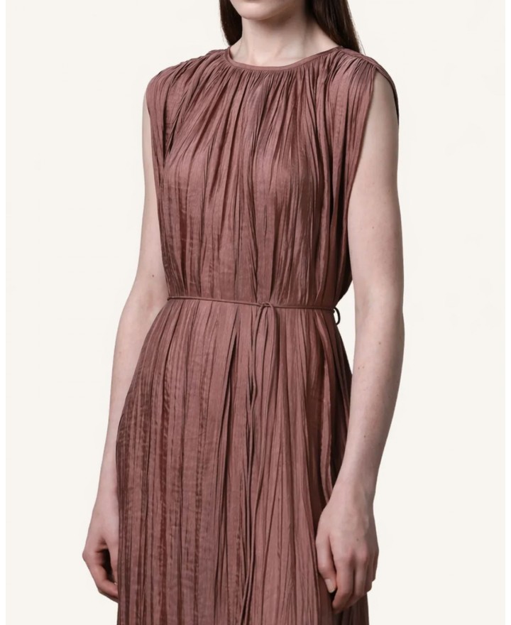 Roberto Collina - Women's Mauve Pleated Dress A57033 76 MOUVE P26